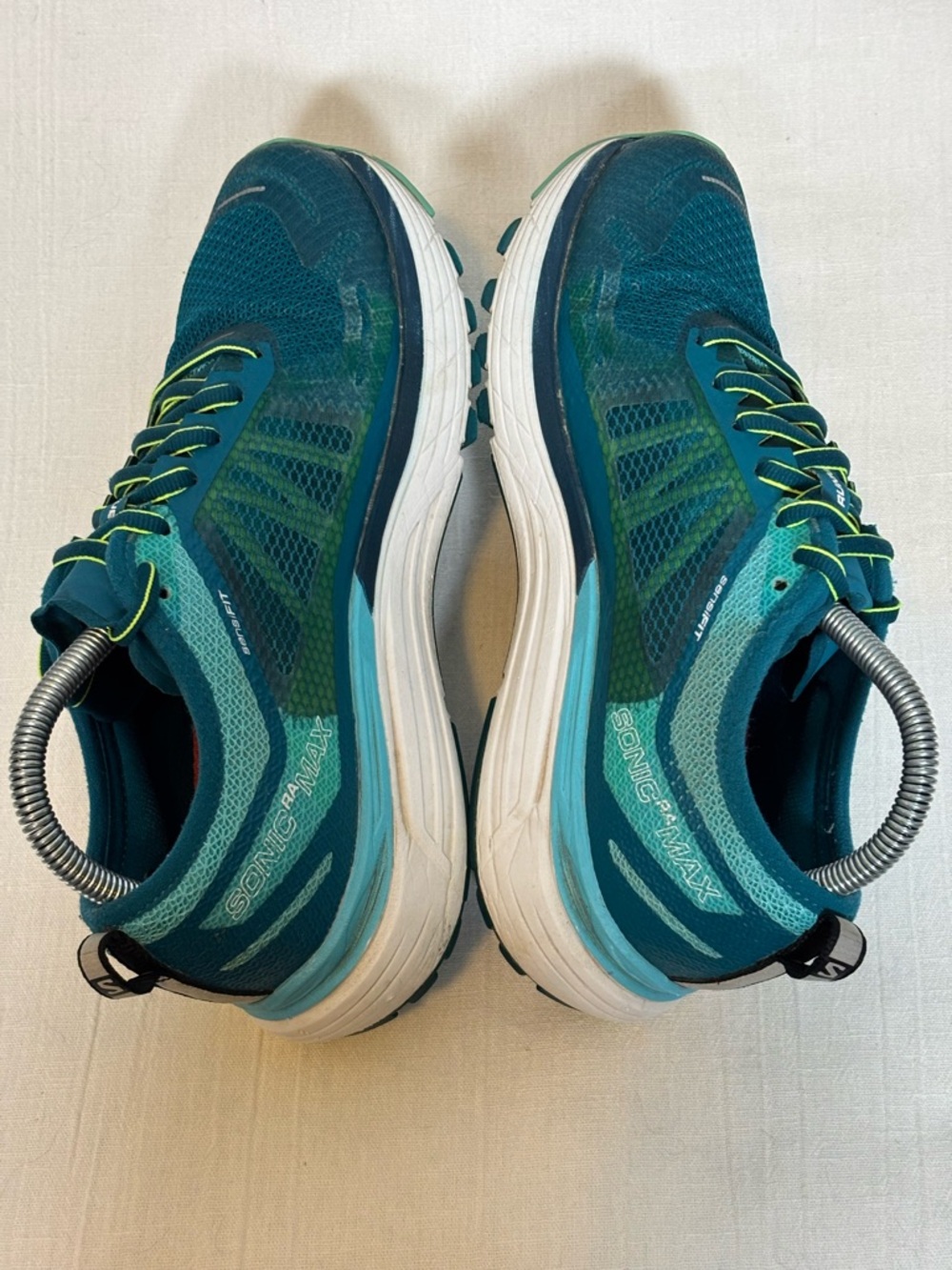 Salomon Sonic RA Max Road Running Athletic Shoes-Blue/Teal/Yellow-Women Size 9 - Picture 7 of 10